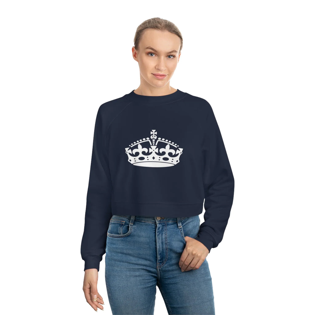 Women's Lux Cropped Fleece Pullover Printify