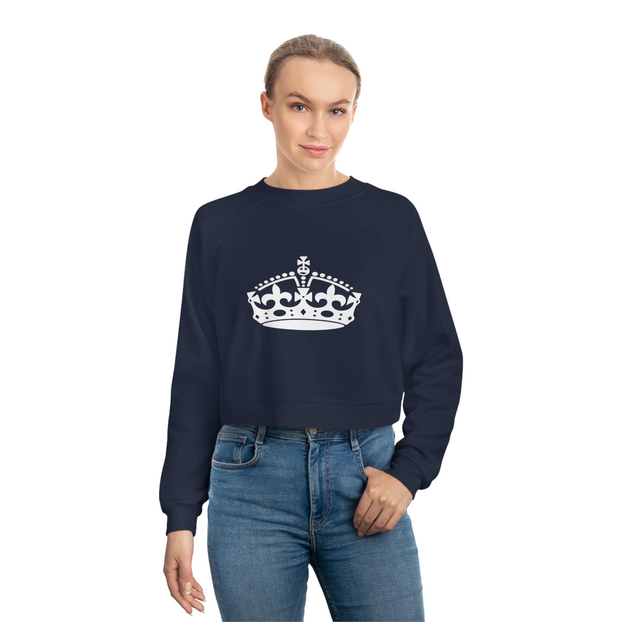 Women's Lux Cropped Fleece Pullover Printify