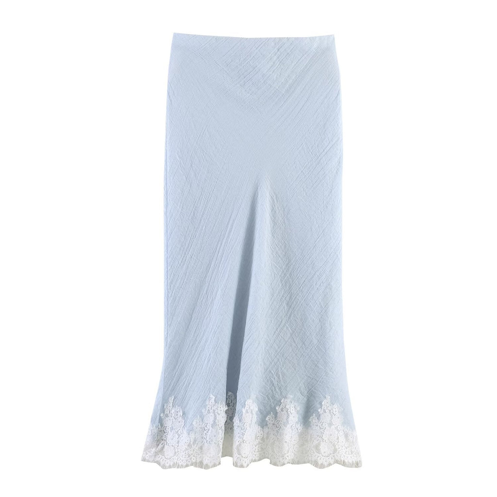 Women Clothing Western Lace Clothing Short Top Lace Midi Skirt Sets Bella Mia