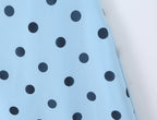 Gentle Elegant Pink Polka Dot Brace Dress Women Vintage Backless Lace up Design Tight Waist Maxi Dress Bella Mia