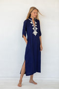 Rayon Embroidered Casual Maxi Dress Women Beach Jacket Seaside Vacation Maxi Dress Beach Cover Up