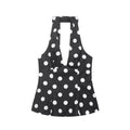 Women Clothing Summer Sexy Bowknot Decoration Polka Dot Hanging Collar Sleeveless Top
