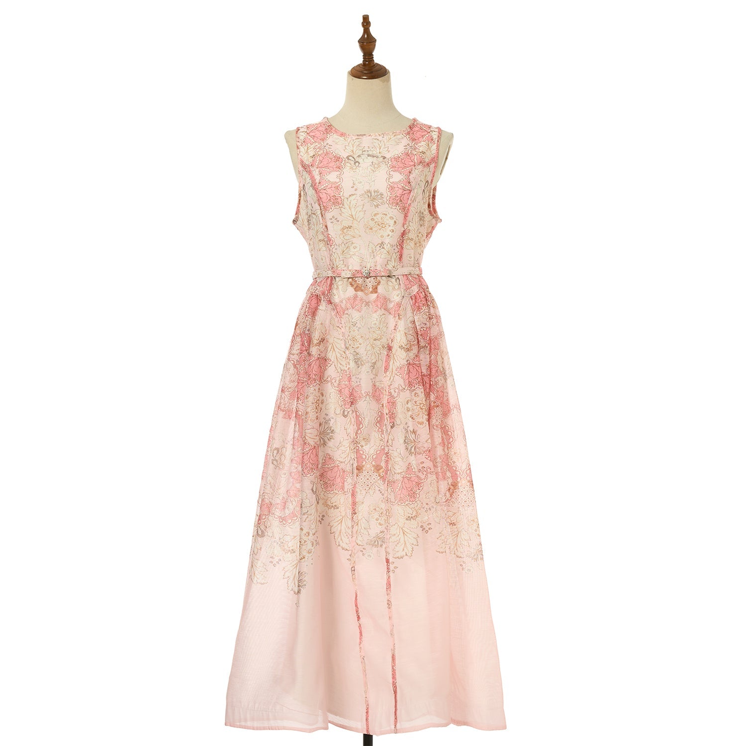 Woman Elegant French Style Sleeveless A Line Long Dress