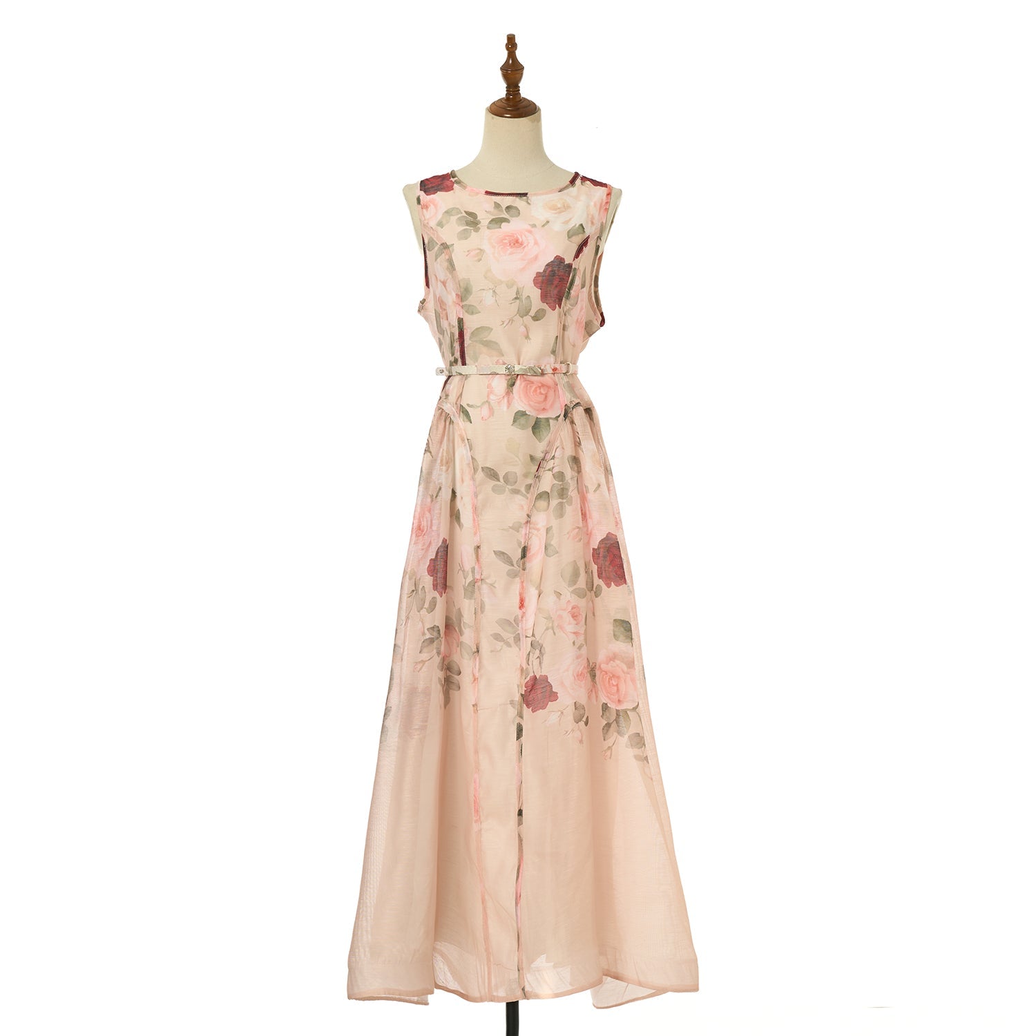 Woman Elegant French Style Sleeveless A Line Long Dress