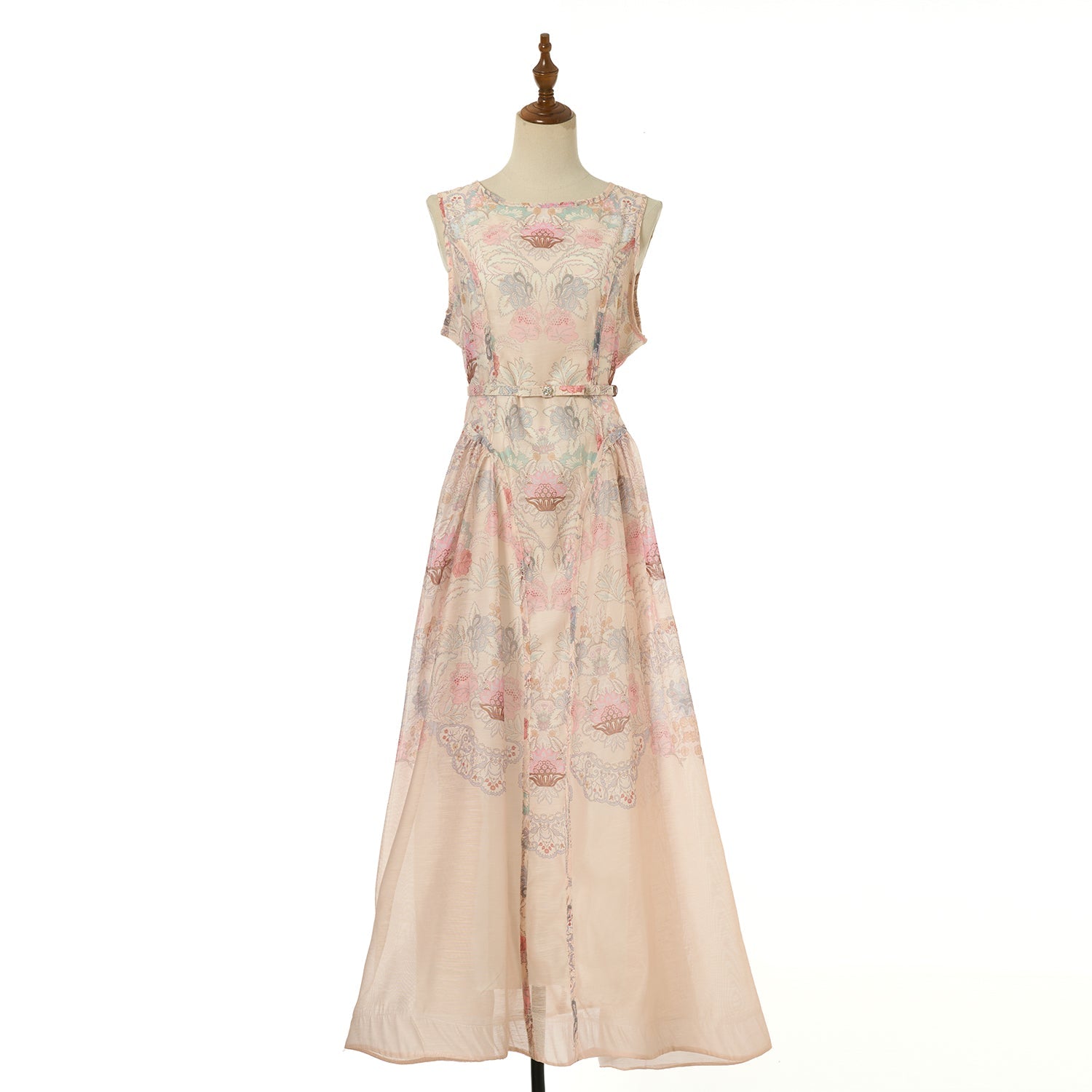 Woman Elegant French Style Sleeveless A Line Long Dress