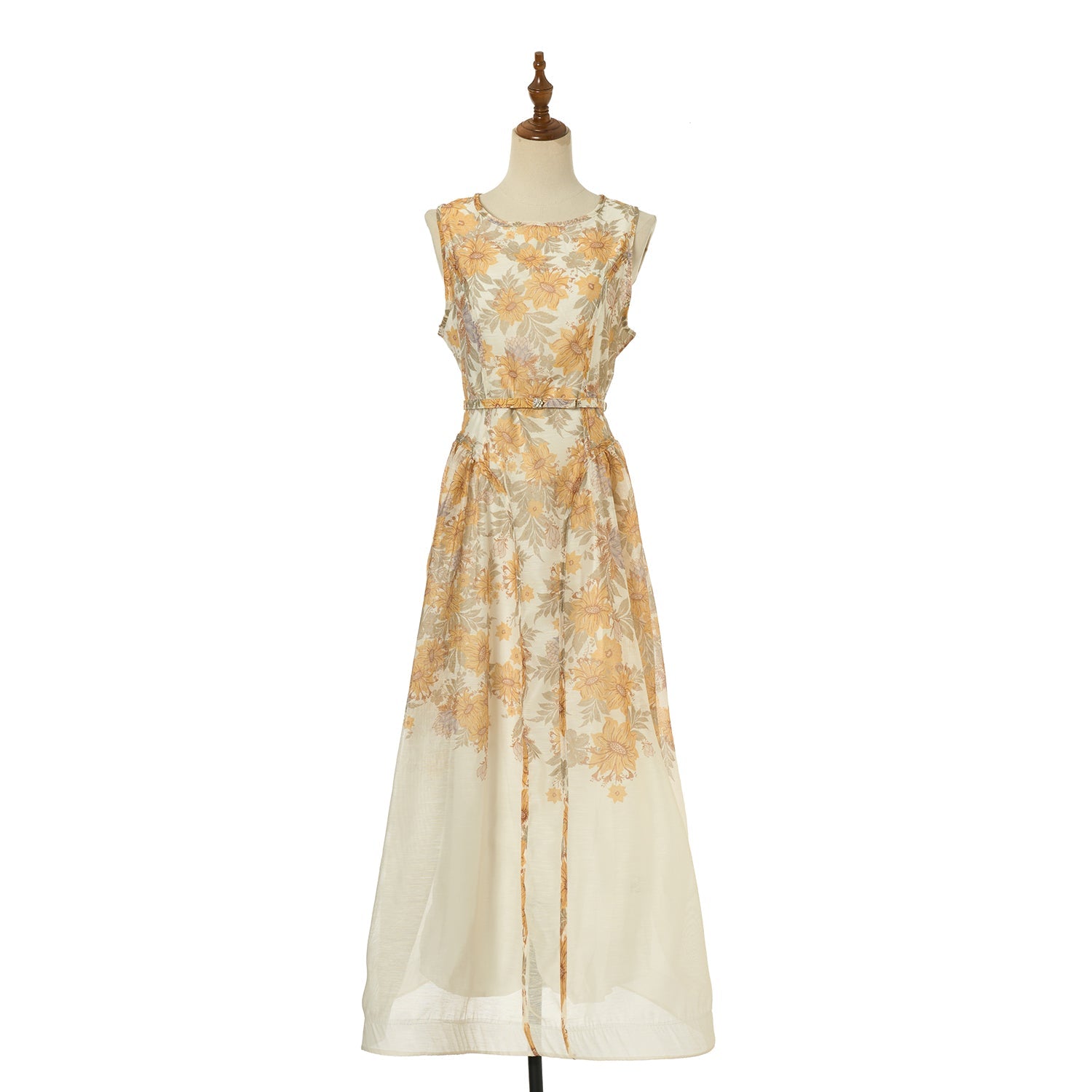 Woman Elegant French Style Sleeveless A Line Long Dress