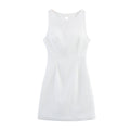 Woman Elegant Back Bow Tie Style Pastel Dress