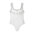 Women Clothing Gentle Sleeveless Stylish Simple Polka Dot Lace Sling Jumpsuit