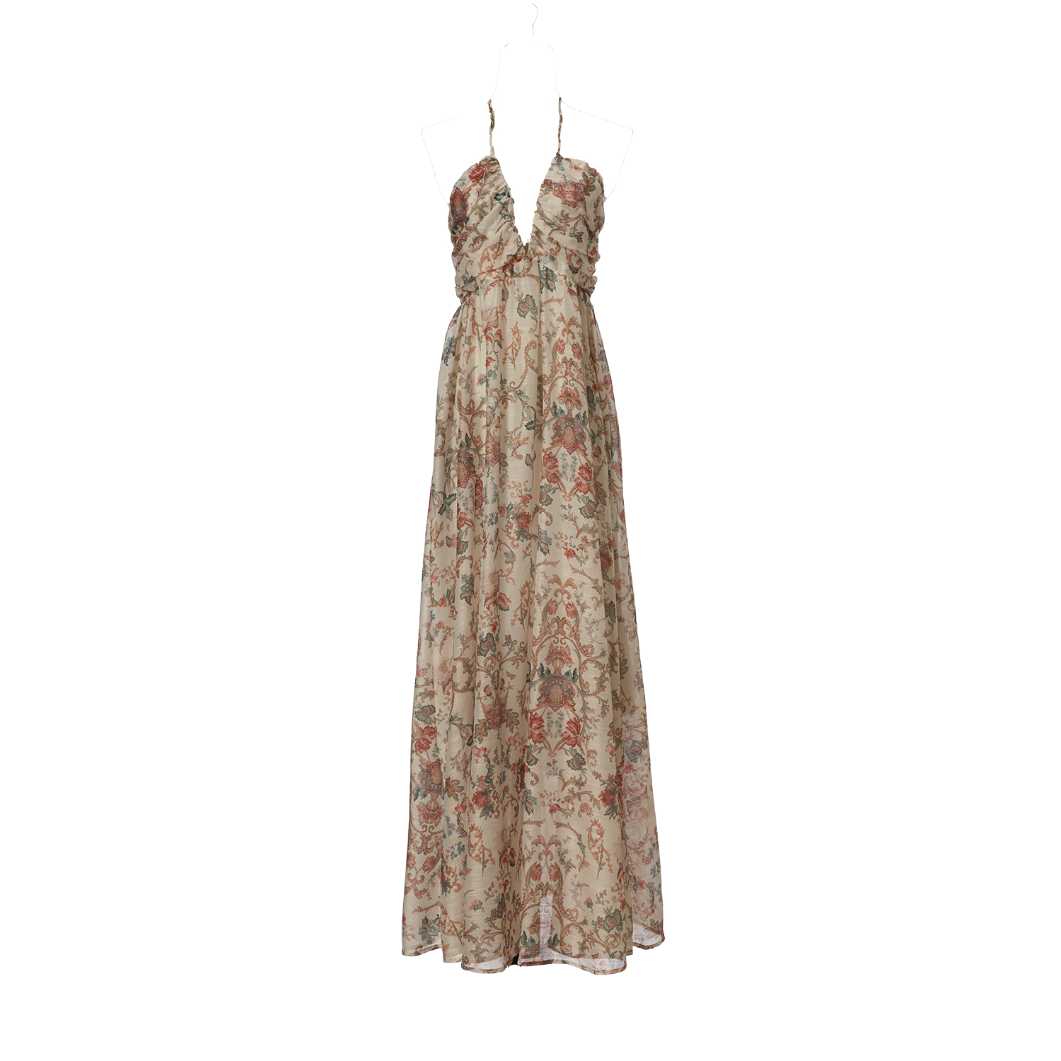 Women Summer Printed Halter Neck Strapless Dress