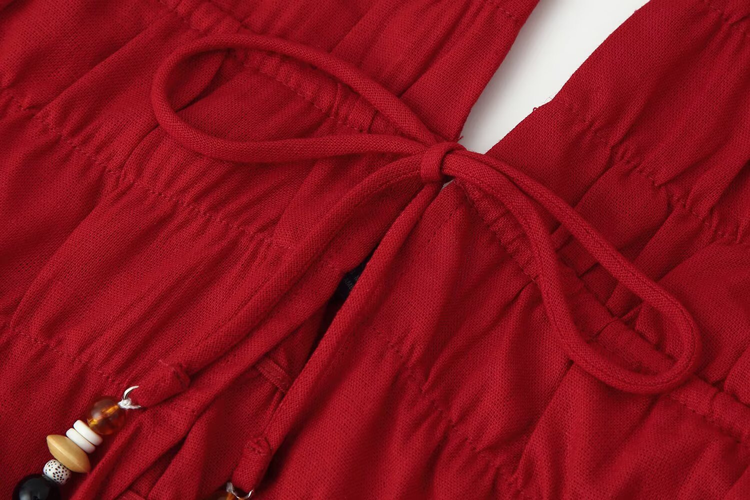 Women Clothing Lace up Pleated Midi Skirt Sets