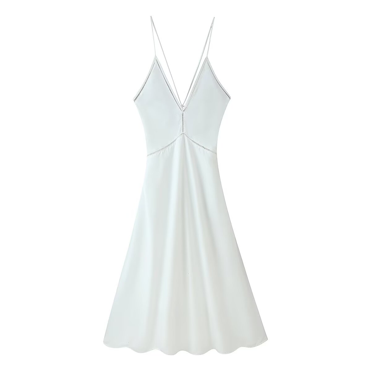Summer Women Wear Slim Fit Solid Color Halter Deep V Plunge Sexy Backless Dress