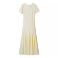 Women Clothing Summer Elegant Slim Flared Waist Dress