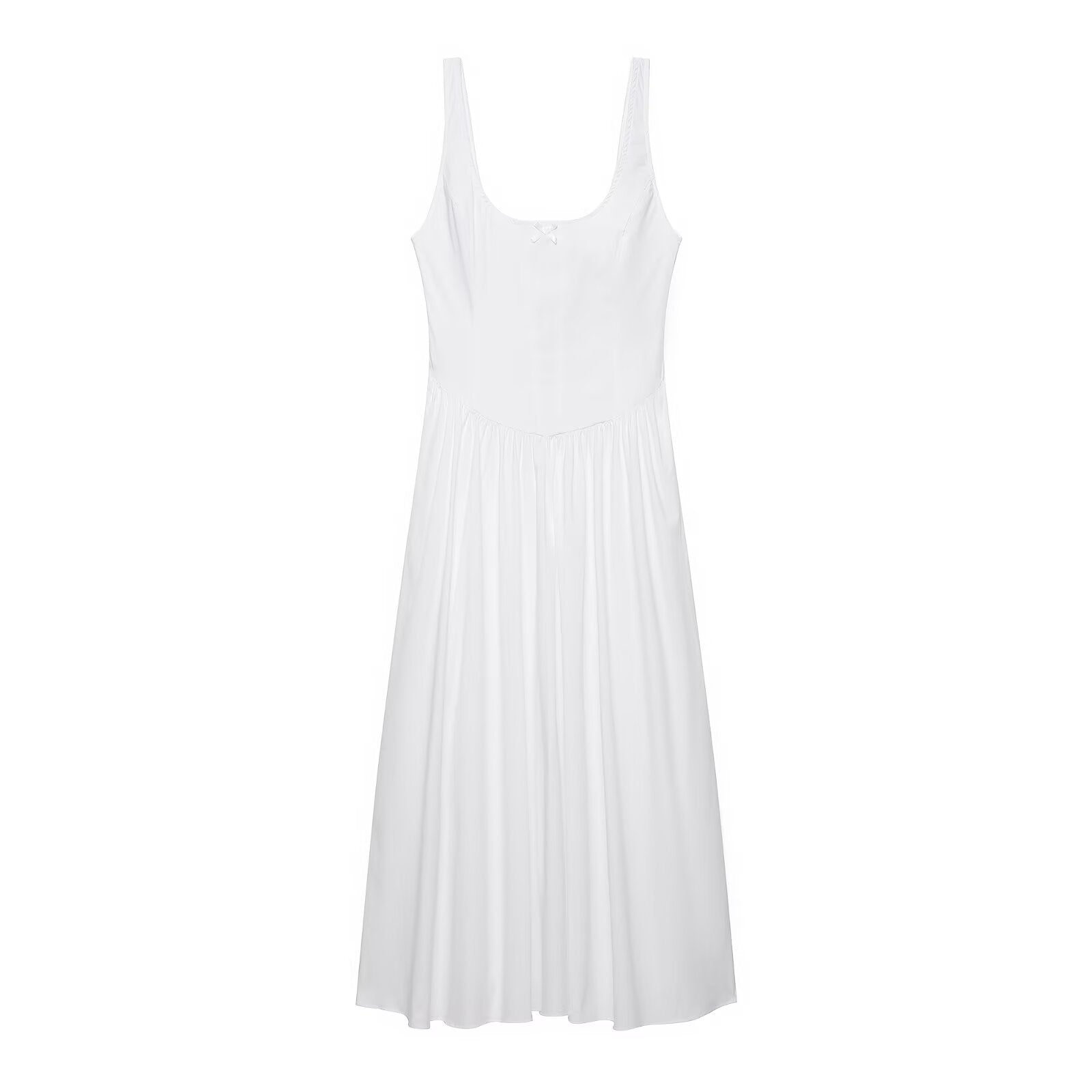 Women Clothing Summer Casual round Neck Sleeveless Strap Maxi Dress