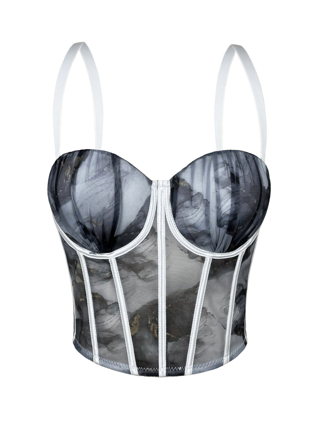 Floral Print Camisole High Grade Simple Boning Corset Corset Body Shaping Slimming Summer Sexy Boning Corset Top Chest Pad