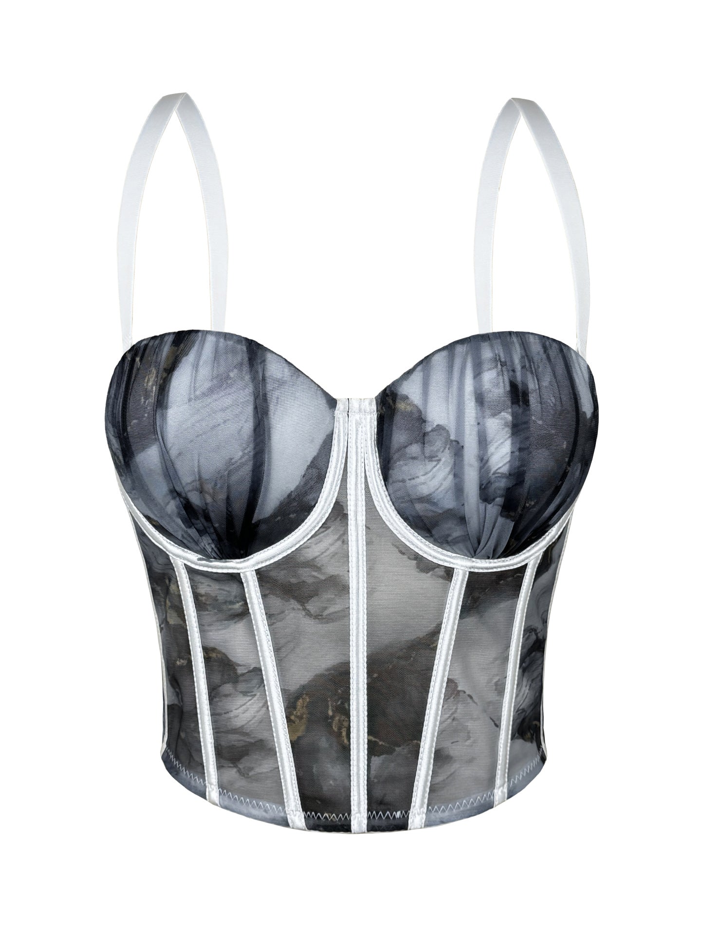 Floral Print Camisole High Grade Simple Boning Corset Corset Body Shaping Slimming Summer Sexy Boning Corset Top Chest Pad