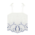 Summer Blended Embroidered Top Casual Shorts Sets