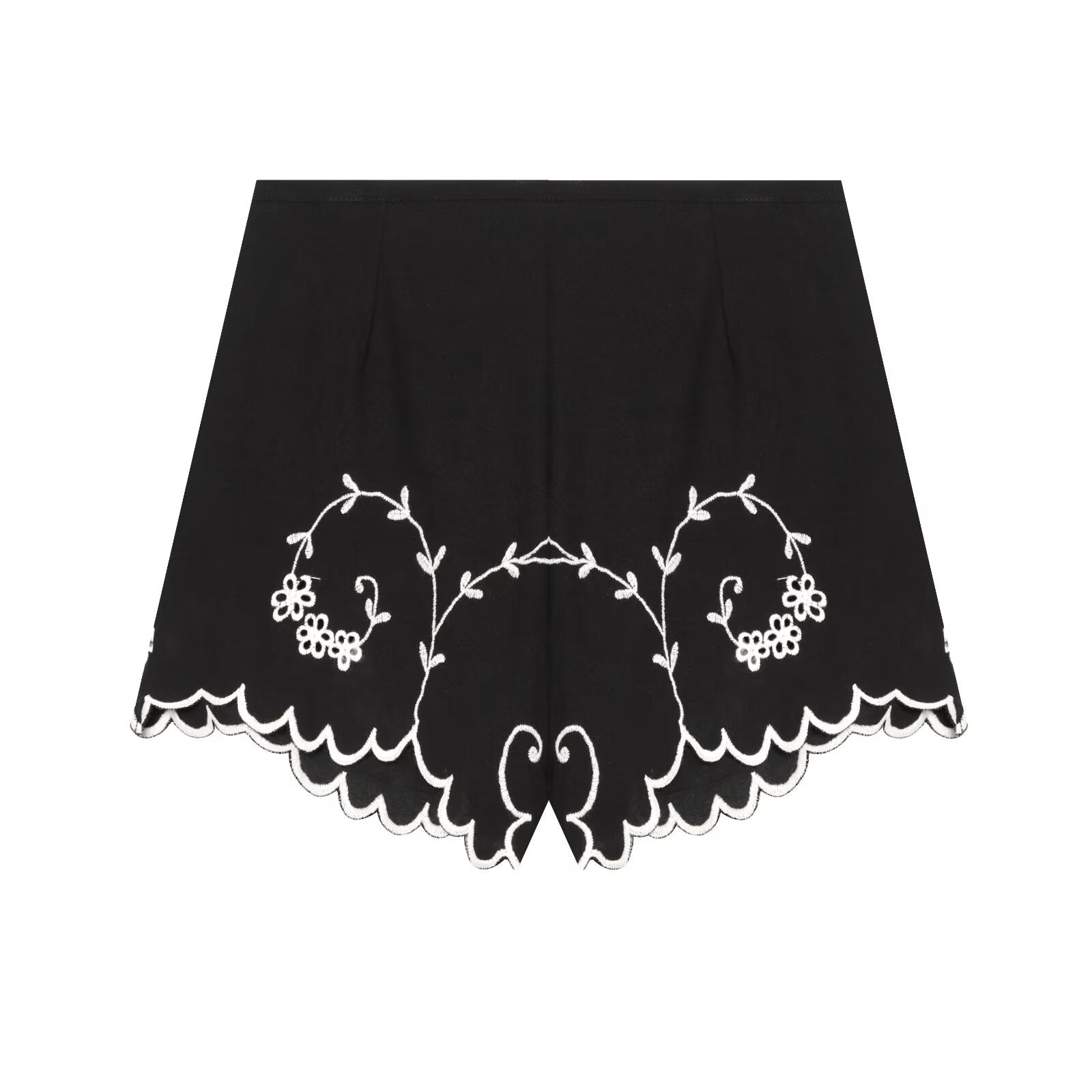 Summer Blended Embroidered Top Casual Shorts Sets