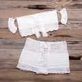 Sexy Strap Hand Crocheting Woven Hollowed Bikini Split Swimsuit Bella Mia