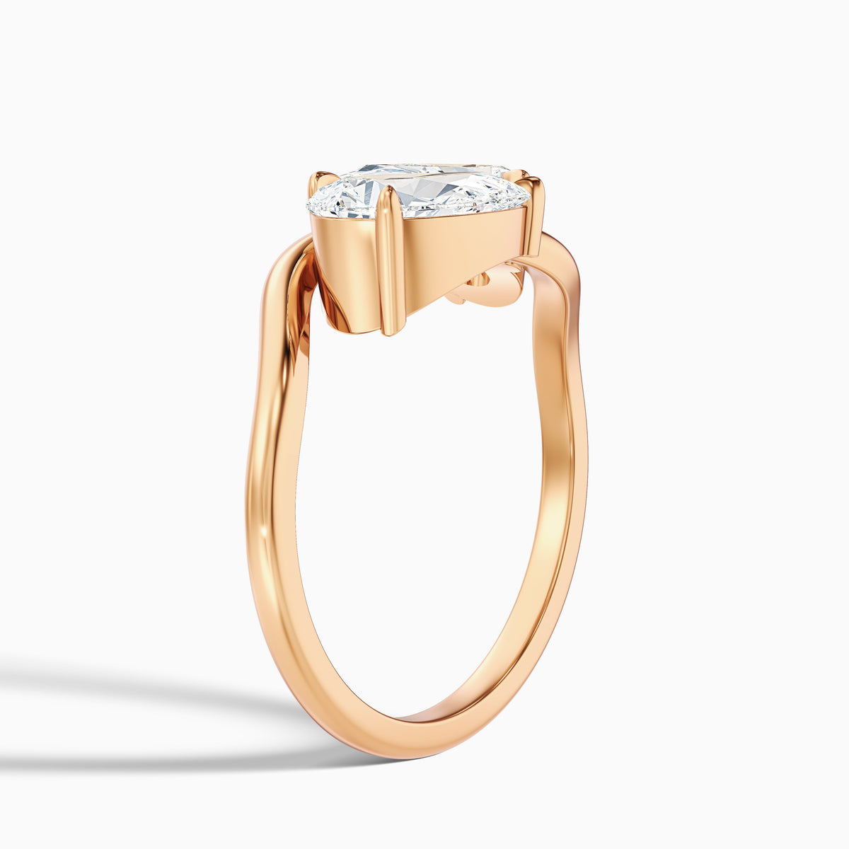 Paula Toi Et Moi Ring in 925 Sterling Silver With Both Pear Two Stone Lab Grown Diamond (1 Ct. Tw.)
