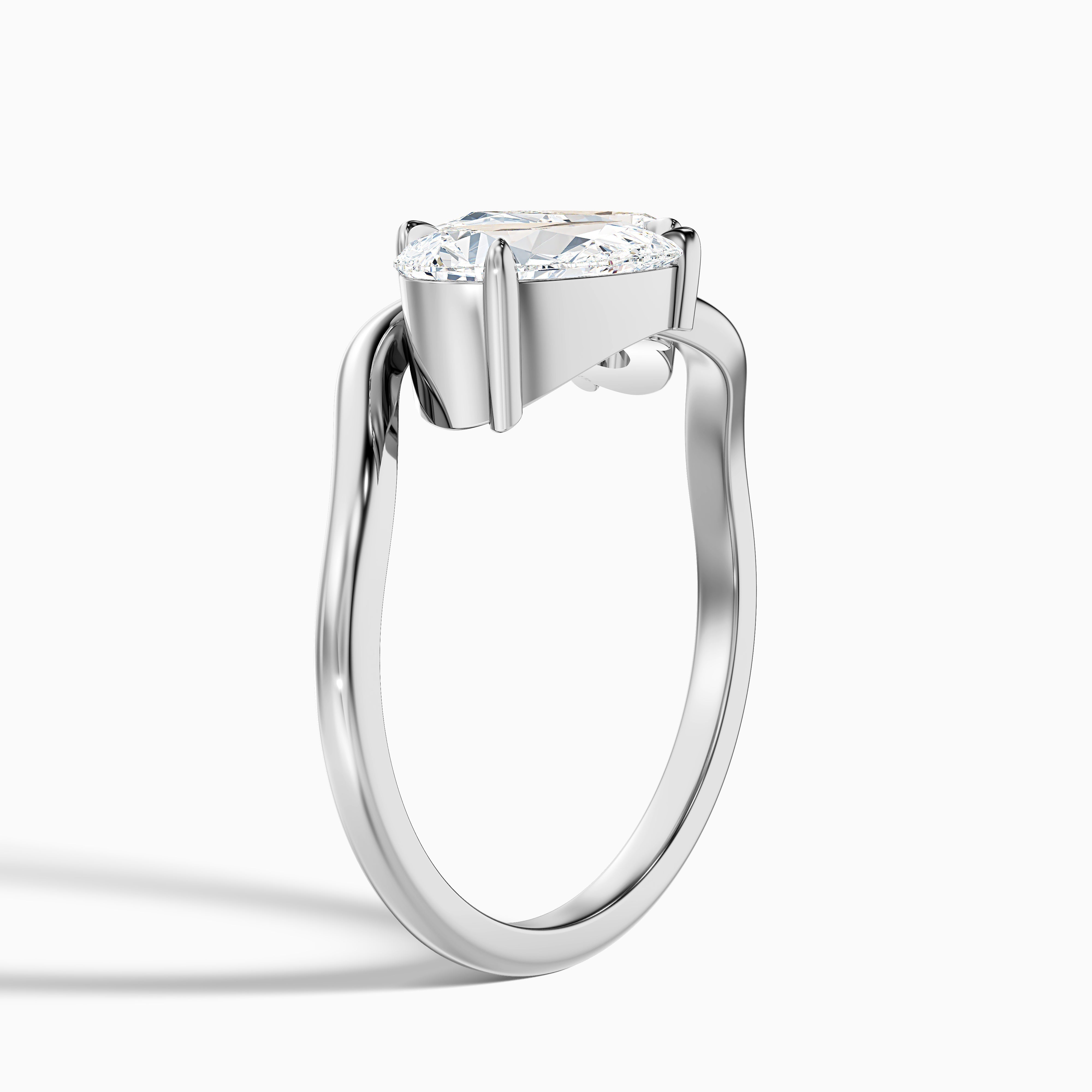 Paula Toi Et Moi Ring in 925 Sterling Silver With Both Pear Two Stone Lab Grown Diamond (1 Ct. Tw.)