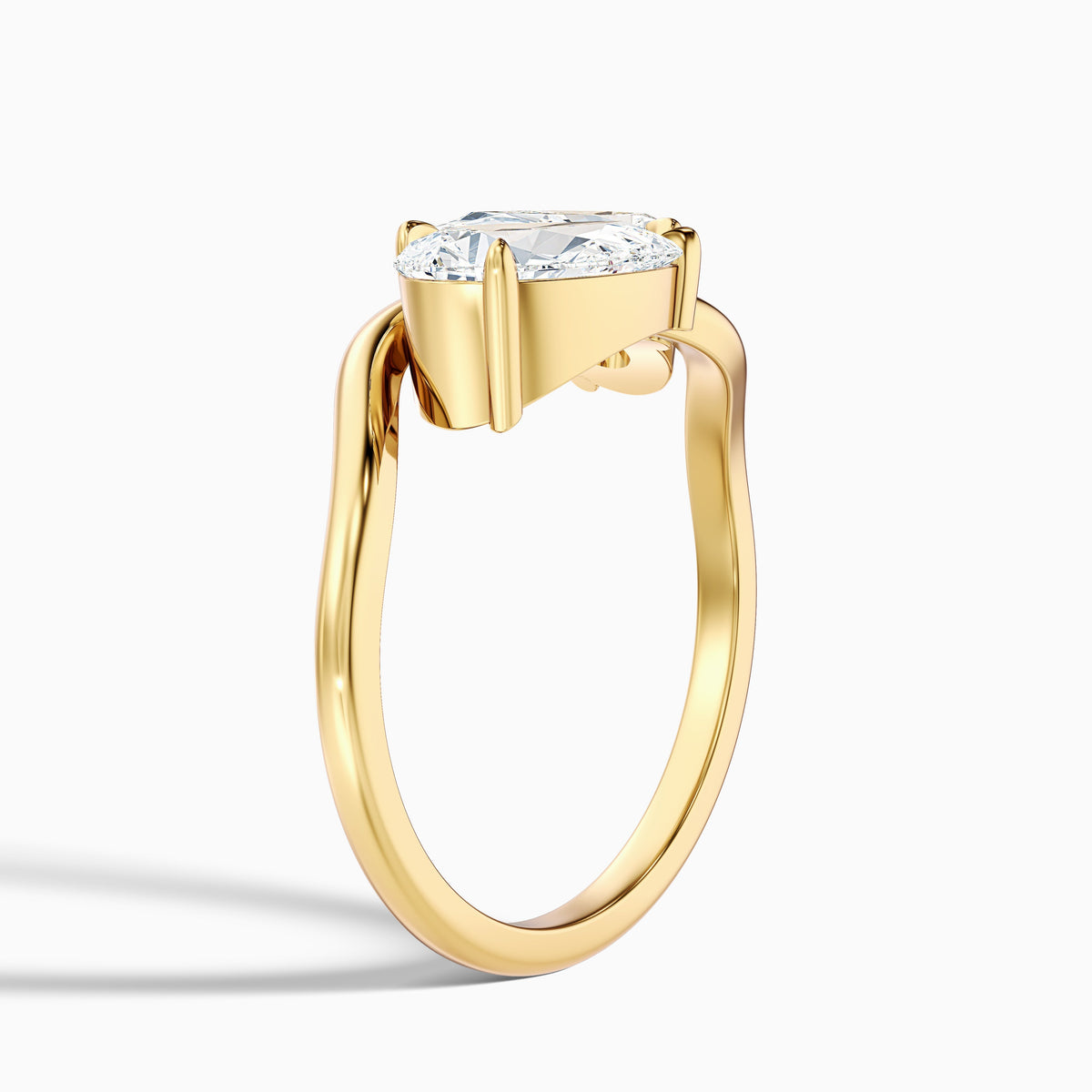 Paula Toi Et Moi Ring in 925 Sterling Silver With Both Pear Two Stone Lab Grown Diamond (1 Ct. Tw.)