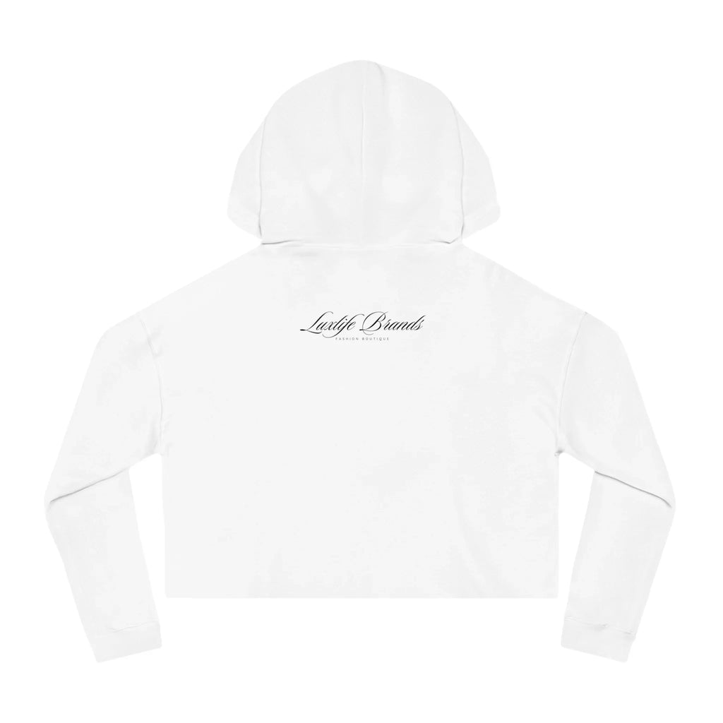 LUX Cropped Hooded Sweatshirt Printify