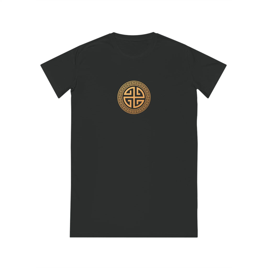 Santorini Organic Cotton Casual Dress Printify