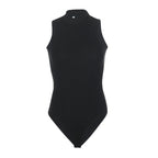 Women Clothing Basic All Matching Bottoming Vest Cold Shoulder Sleeveless High Waist Bodysuit Summer Hair Bella Mia