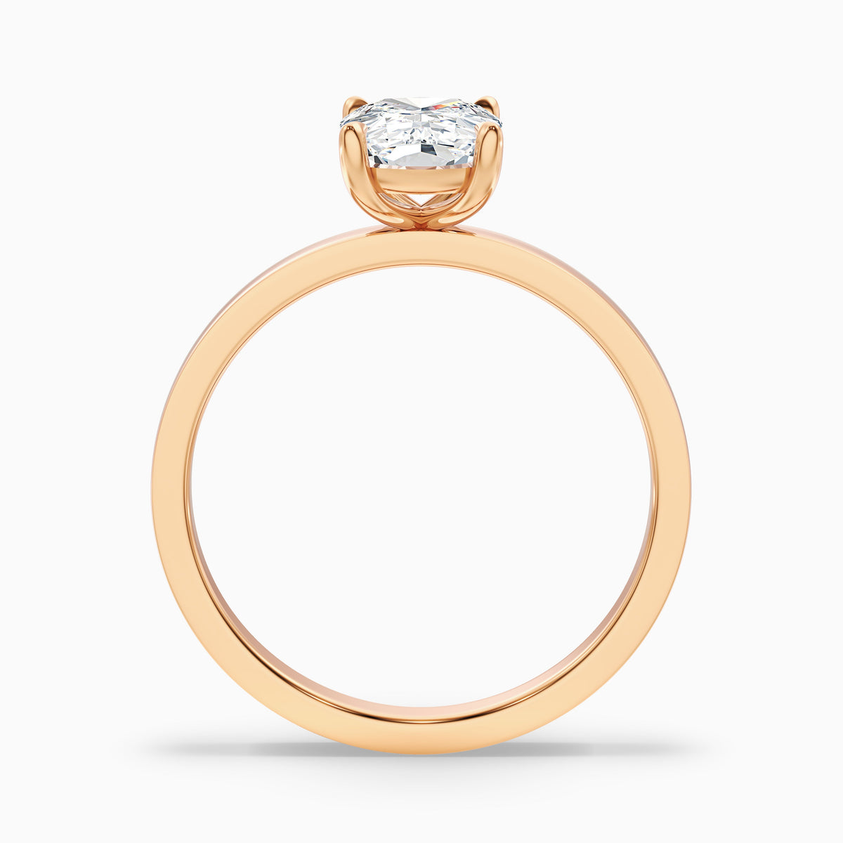 Aimee 2.5 Carat Elongated Cushion Cut Solitaire Lab Grown Diamond Ring in 14k Yellow Gold