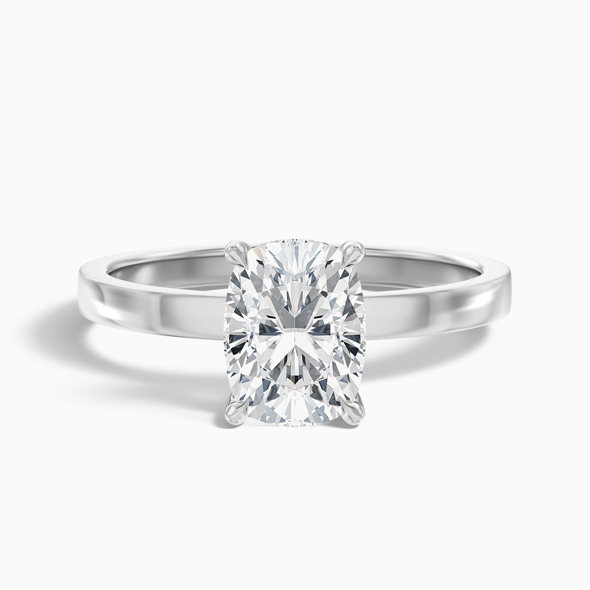 Aimee 1.5 Carat Elongated Cushion Cut Solitaire Lab Grown Diamond Ring in 14k Yellow Gold