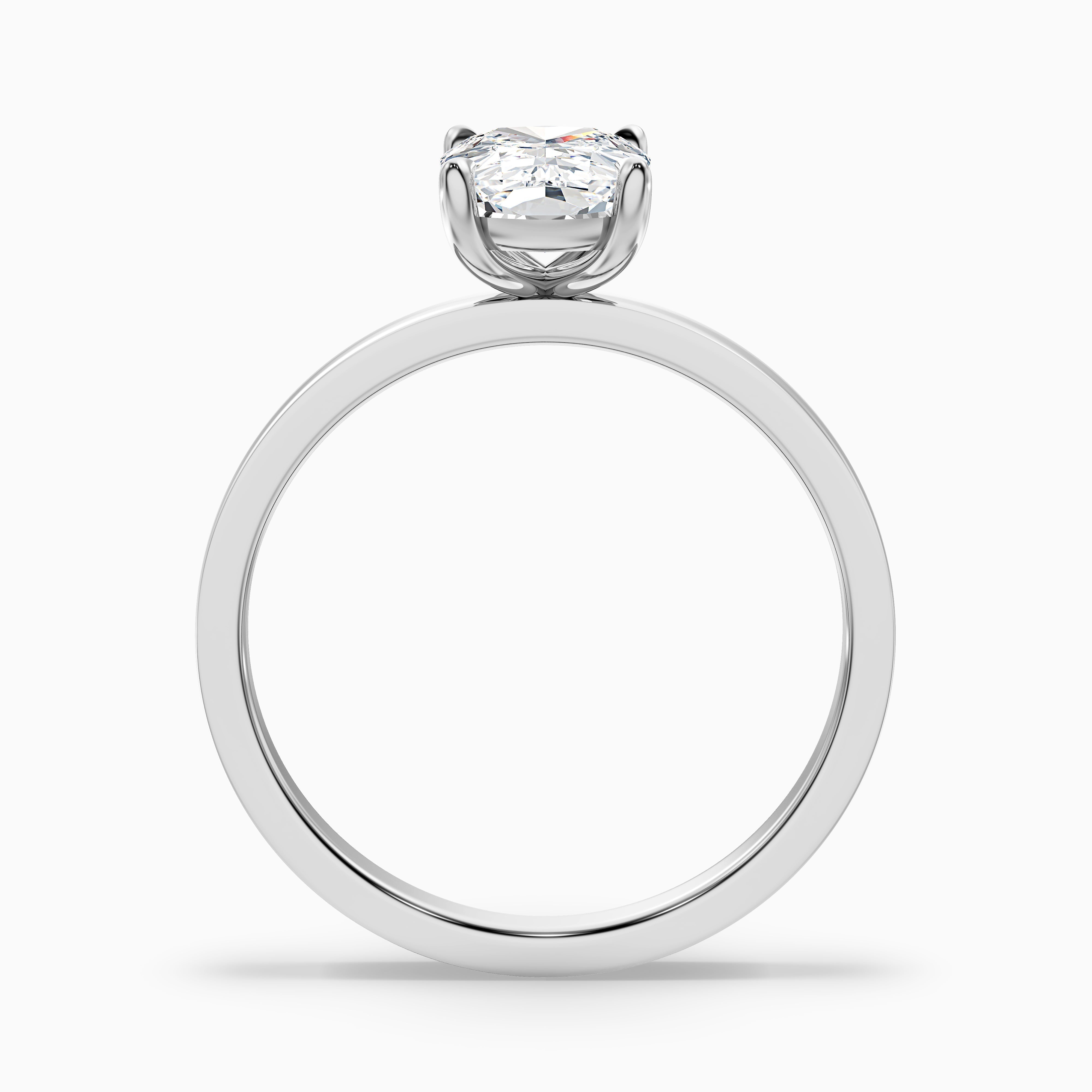 Aimee 2.5 Carat Elongated Cushion Cut Solitaire Lab Grown Diamond Ring in 14k Yellow Gold