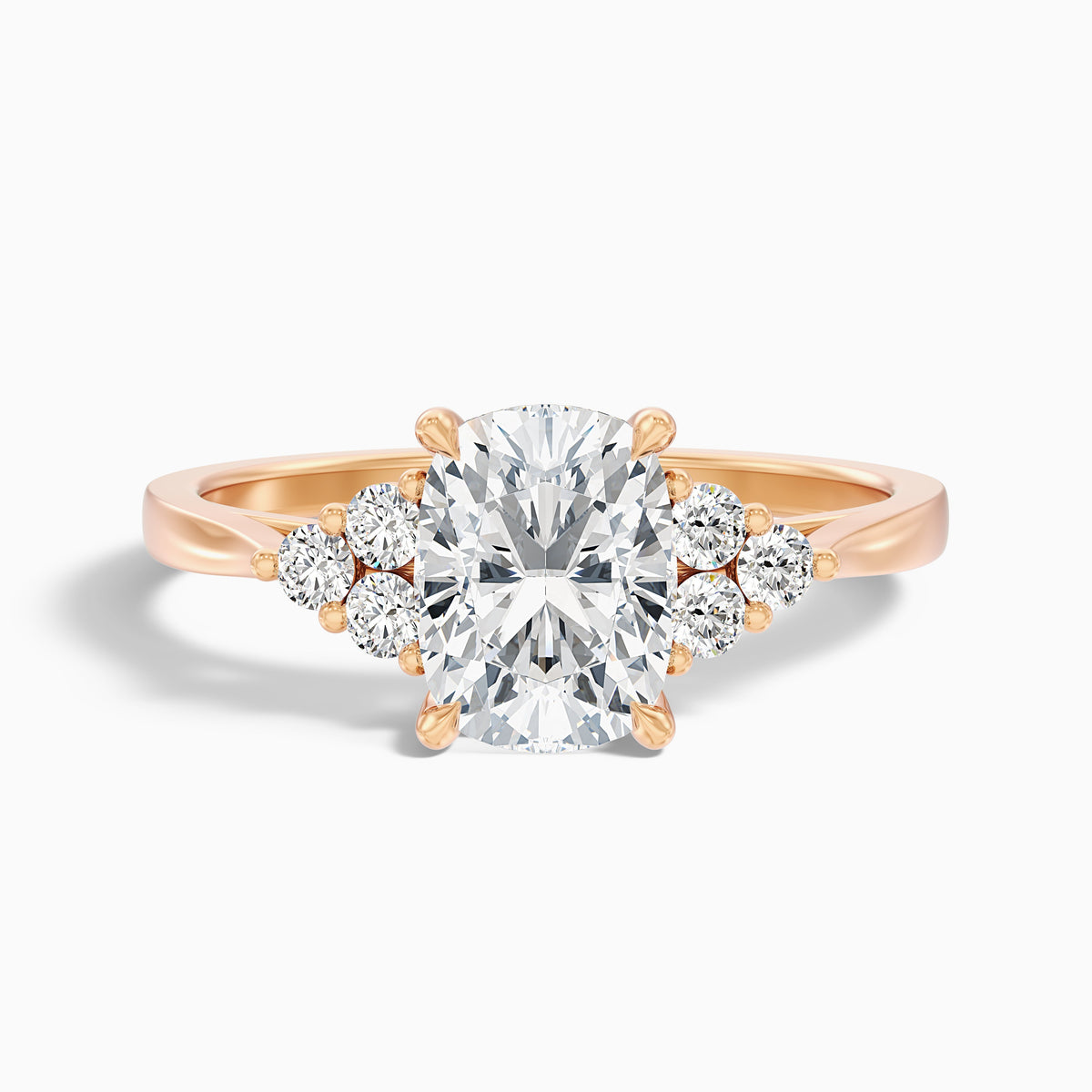 Kiera 1.5 Carat Elongated Cushion Cut Vintage Inspired Lab Grown Diamond Ring in 18k White Gold