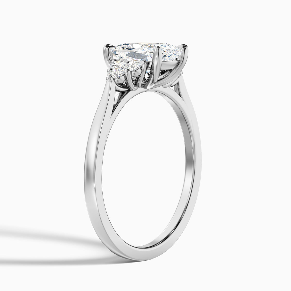 Kiera 1.5 Carat Elongated Cushion Cut Vintage Inspired Lab Grown Diamond Ring in 18k White Gold