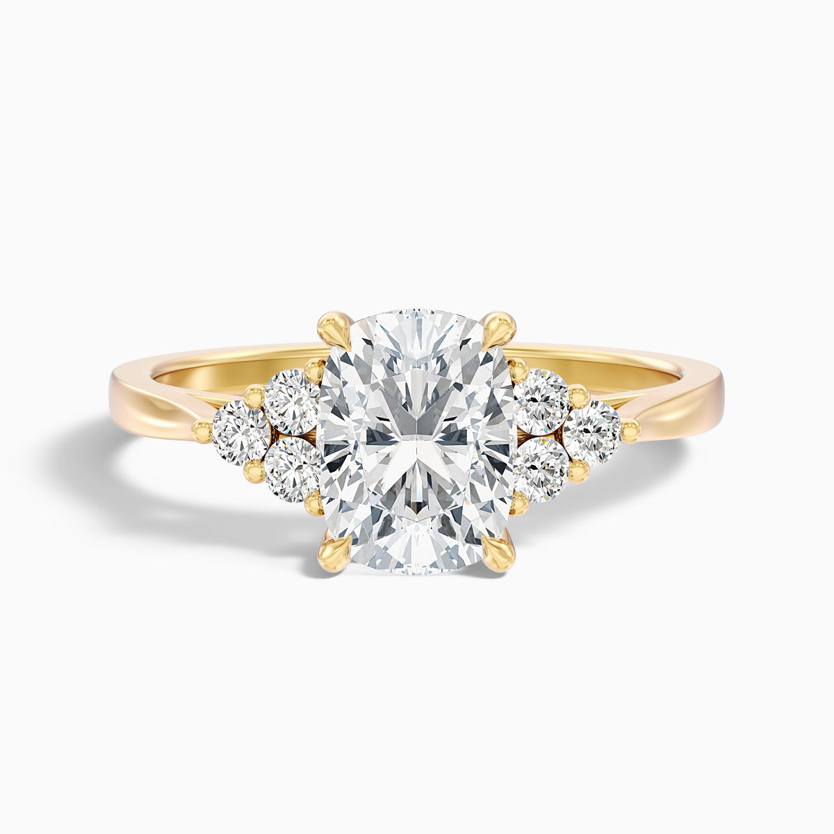 Kiera 1.5 Carat Elongated Cushion Cut Vintage Inspired Lab Grown Diamond Ring in 18k White Gold