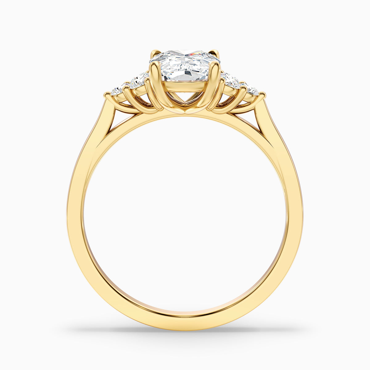 Kiera 1.5 Carat Elongated Cushion Cut Vintage Inspired Lab Grown Diamond Ring in 18k White Gold
