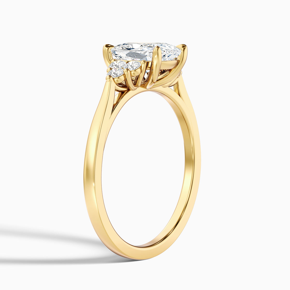 Kiera 1.5 Carat Elongated Cushion Cut Vintage Inspired Lab Grown Diamond Ring in 18k White Gold