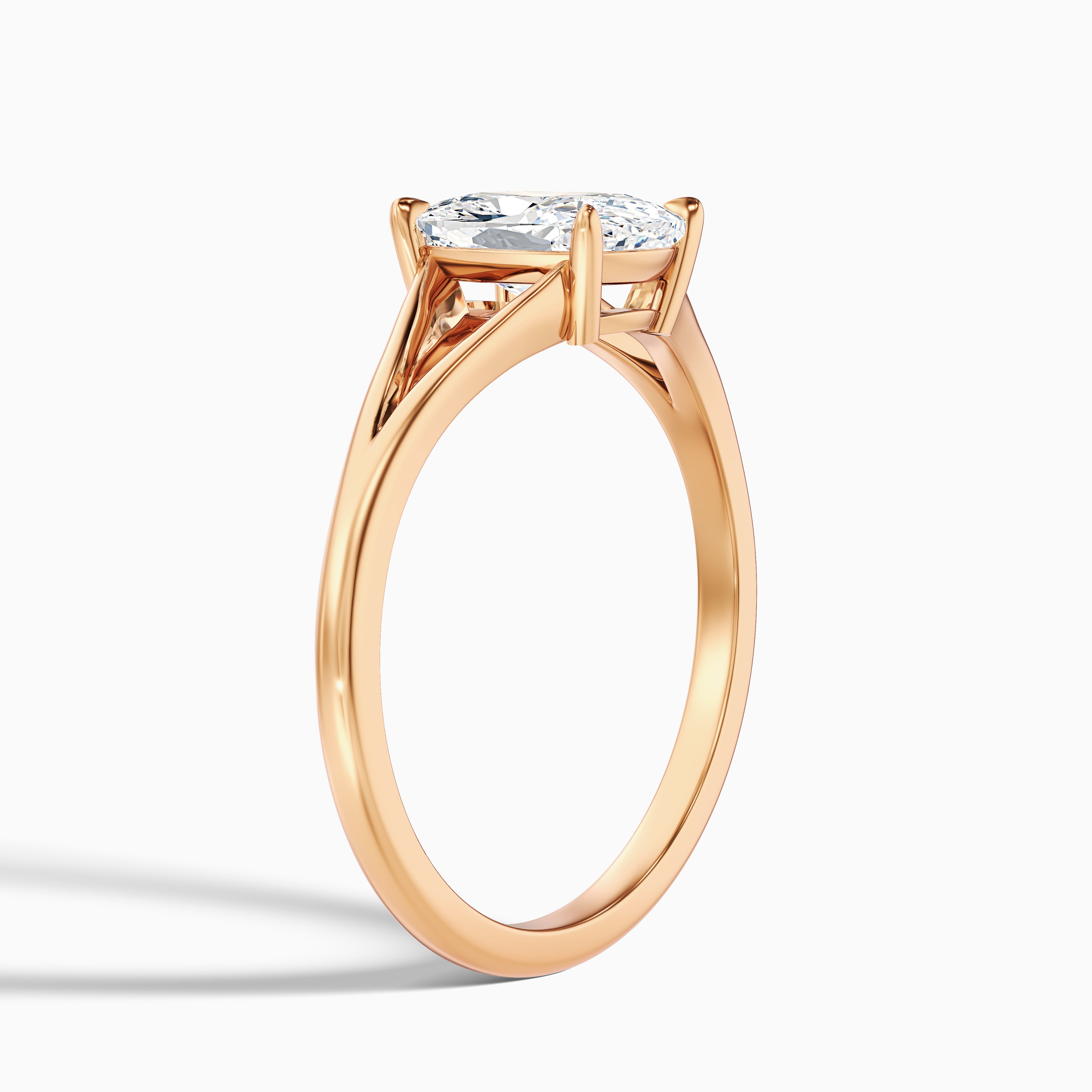 Maren 2.5 Carat Elongated Cushion Cut Split Shank Lab Grown Diamond Ring in 18k Yellow Gold