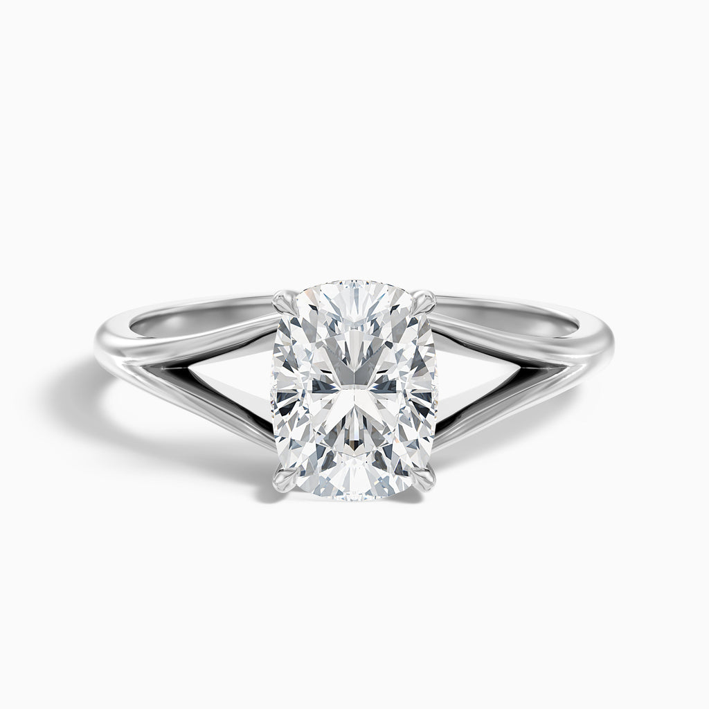 Maren 2.5 Carat Elongated Cushion Cut Split Shank Lab Grown Diamond Ring in 18k Yellow Gold
