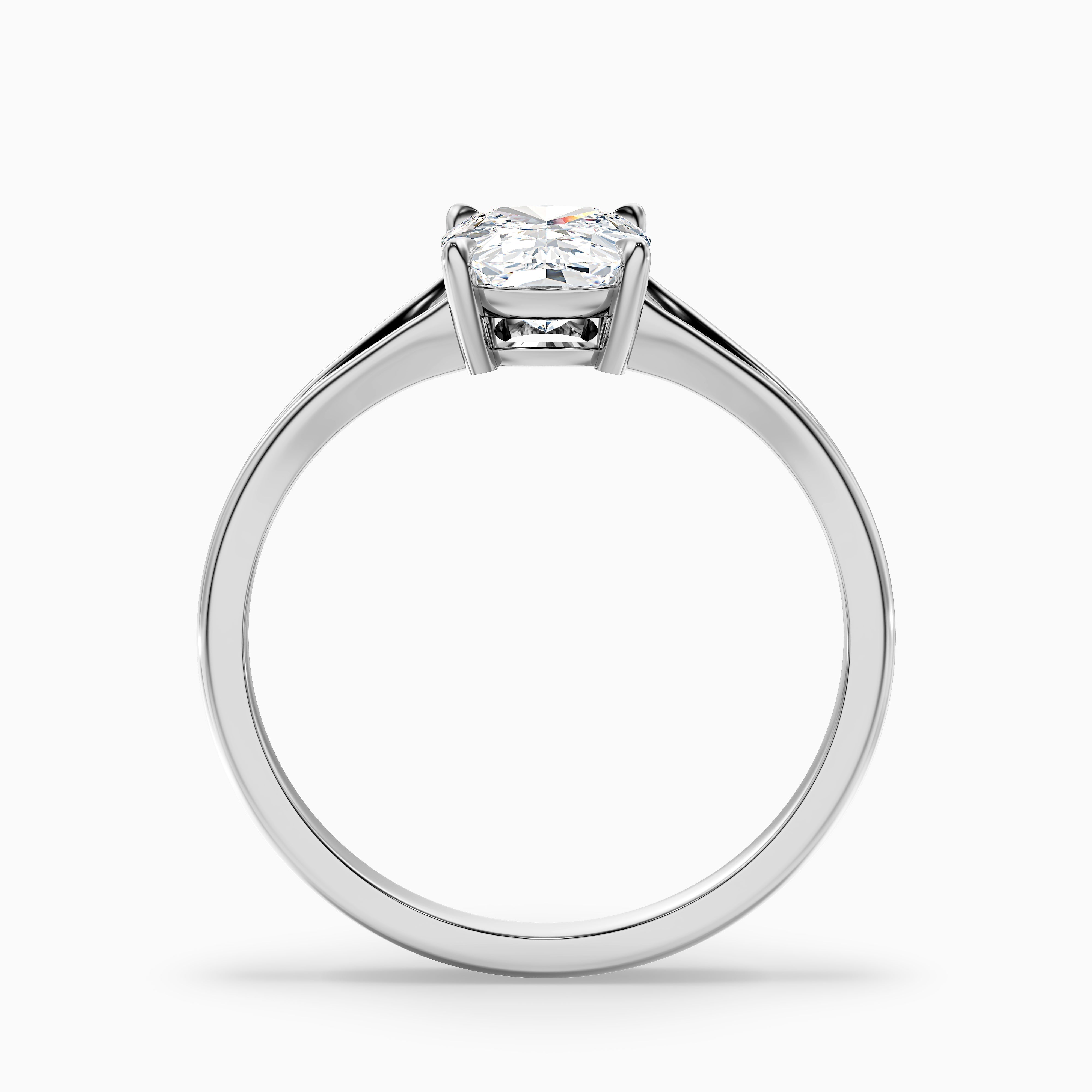 Maren 2 Carat Elongated Cushion Cut Split Shank Lab Grown Diamond Ring in 14k White Gold