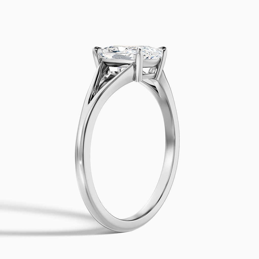 Maren 2.5 Carat Elongated Cushion Cut Split Shank Lab Grown Diamond Ring in 18k Yellow Gold