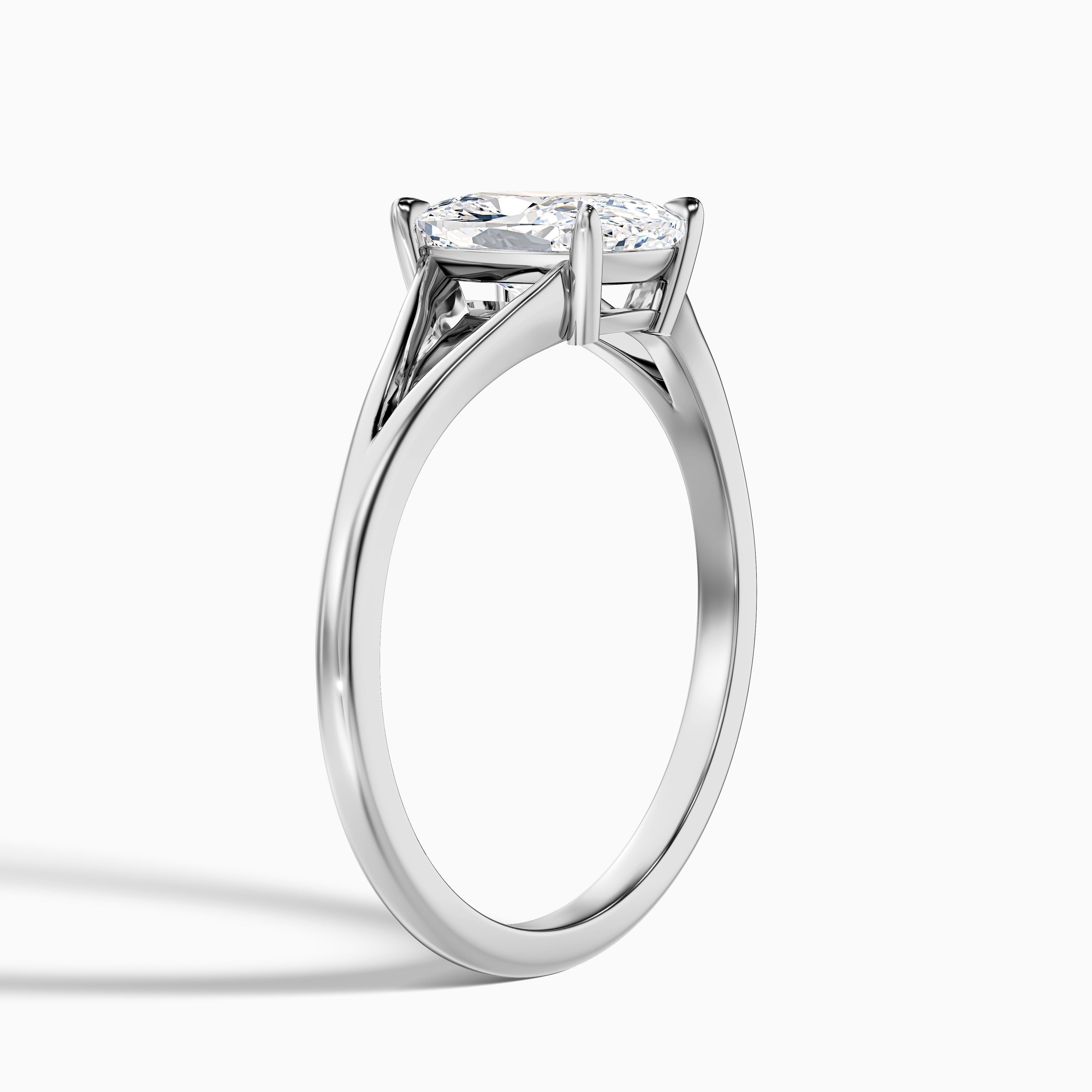 Maren 2.5 Carat Elongated Cushion Cut Split Shank Lab Grown Diamond Ring in 18k Yellow Gold