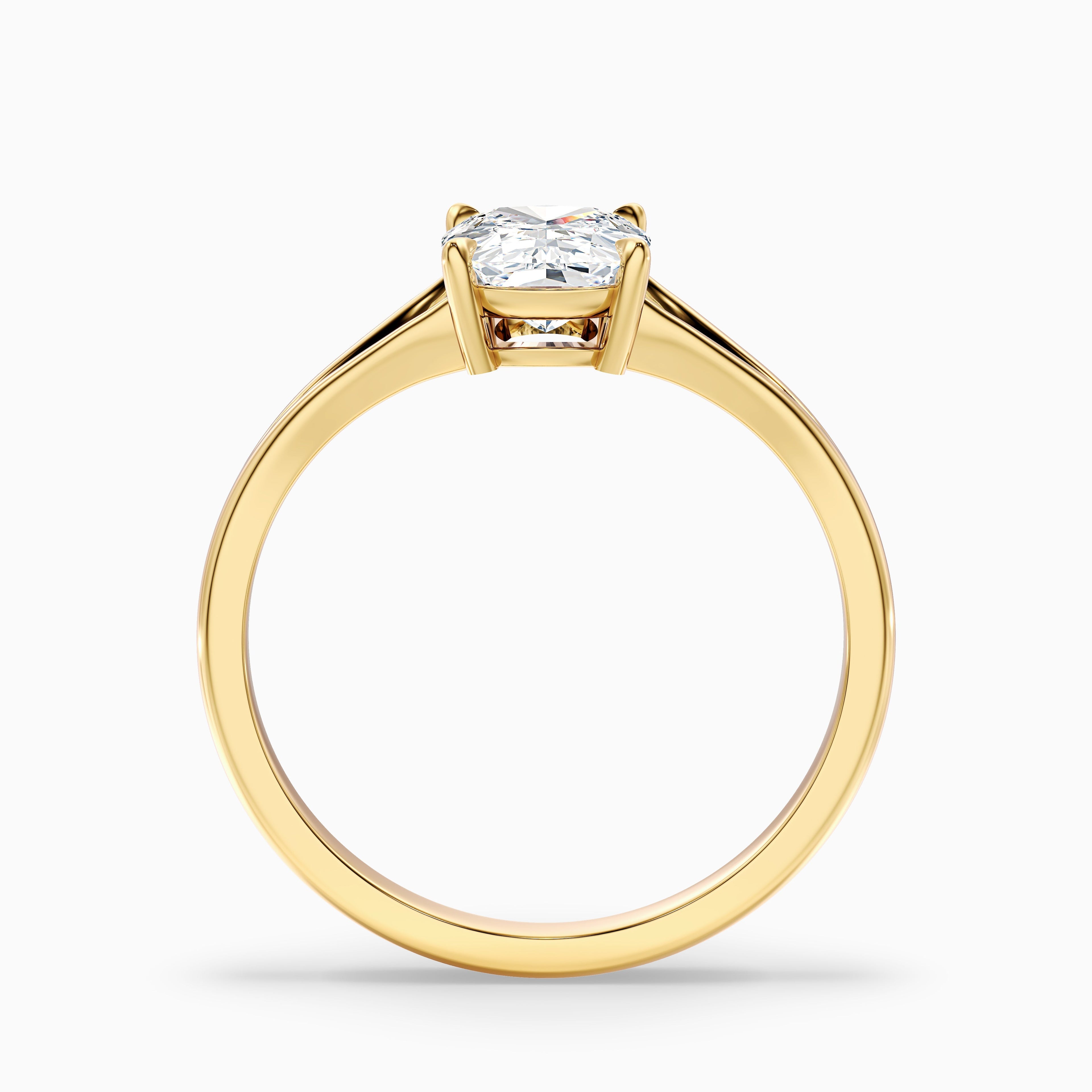Maren 2.5 Carat Elongated Cushion Cut Split Shank Lab Grown Diamond Ring in 18k Yellow Gold