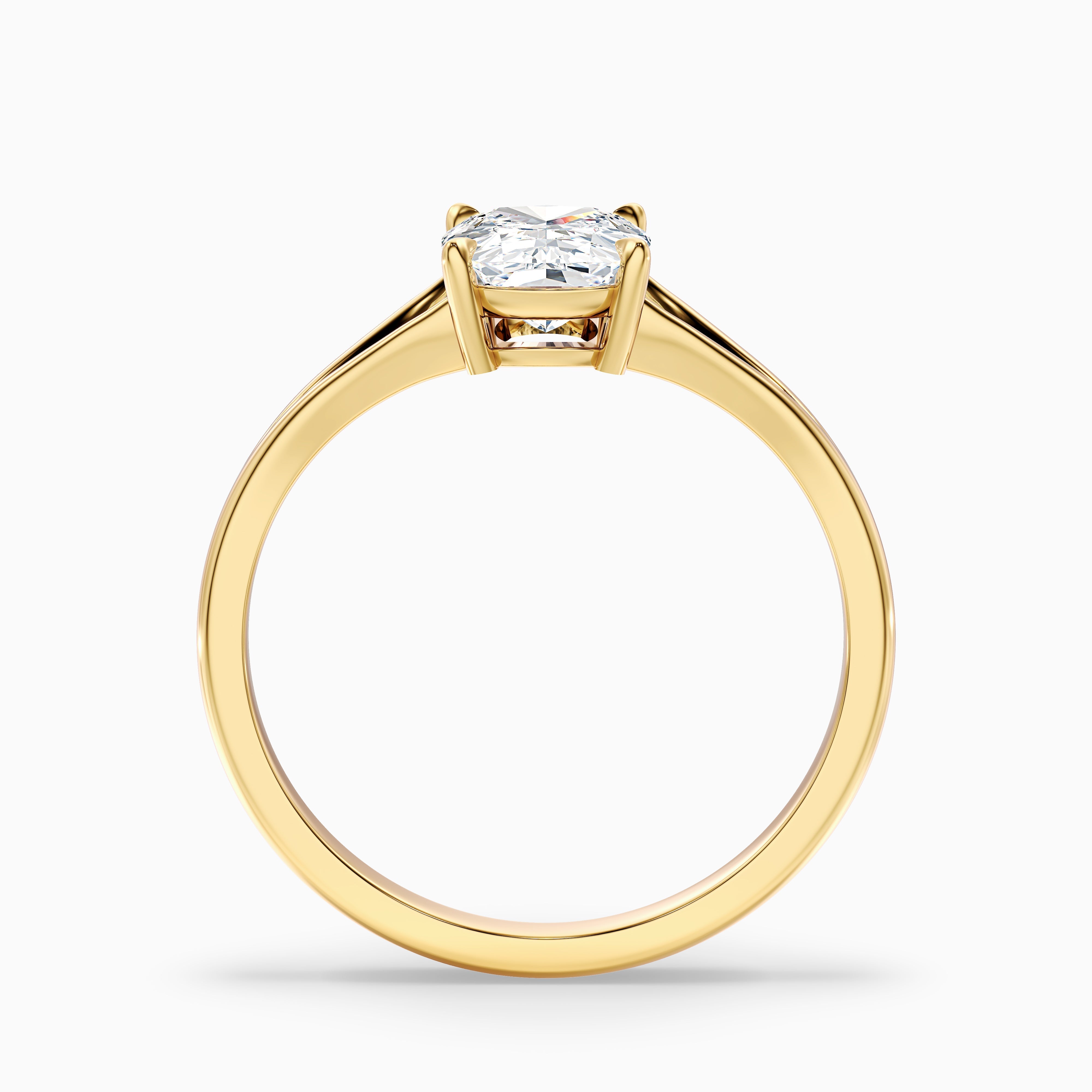 Maren 2.5 Carat Elongated Cushion Cut Split Shank Lab Grown Diamond Ring in 18k Yellow Gold