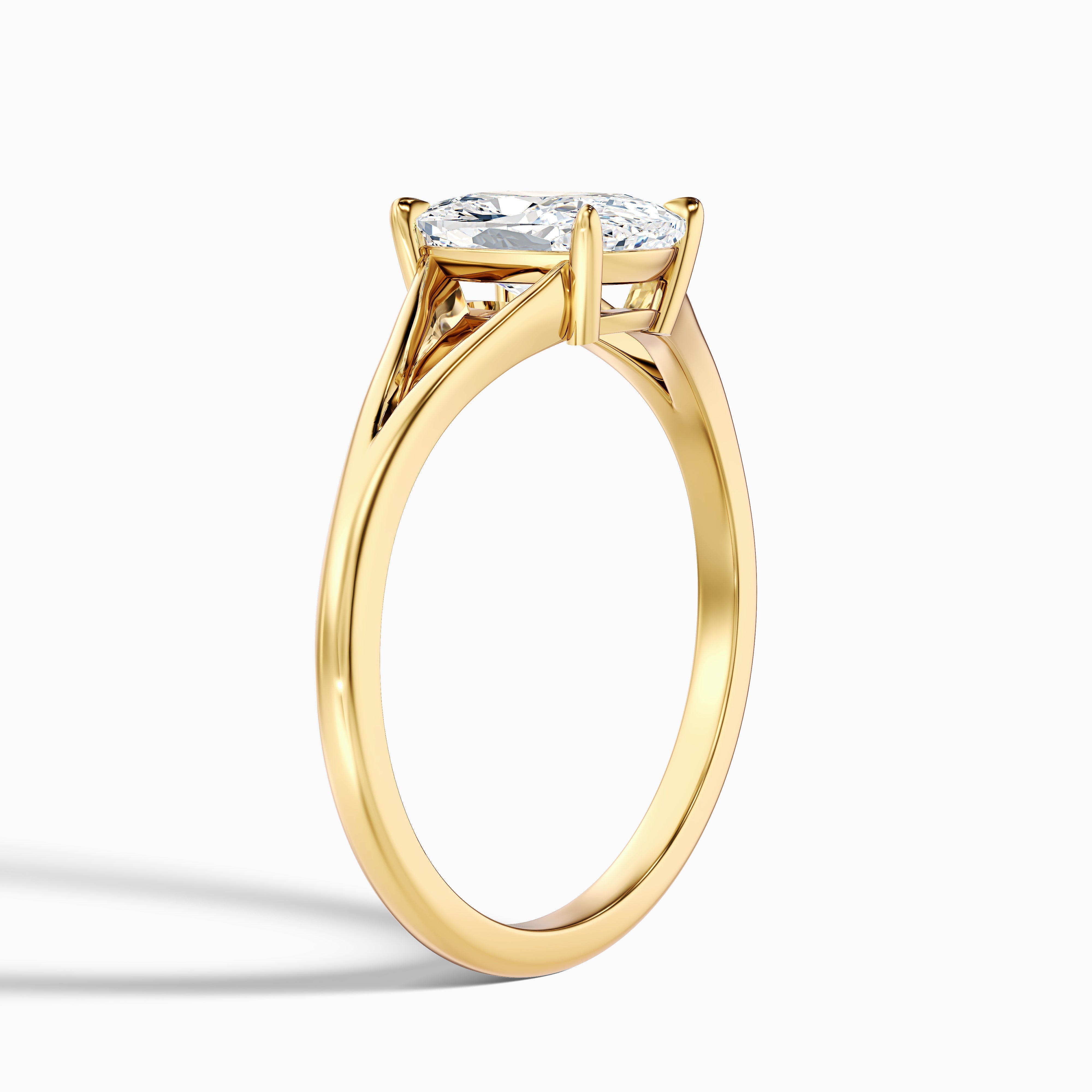 Maren 2 Carat Elongated Cushion Cut Split Shank Lab Grown Diamond Ring in 14k White Gold