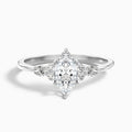 Harly 2 Carat Marquise Cut Side Stone Moissanite Diamond Ring in 10k White Gold