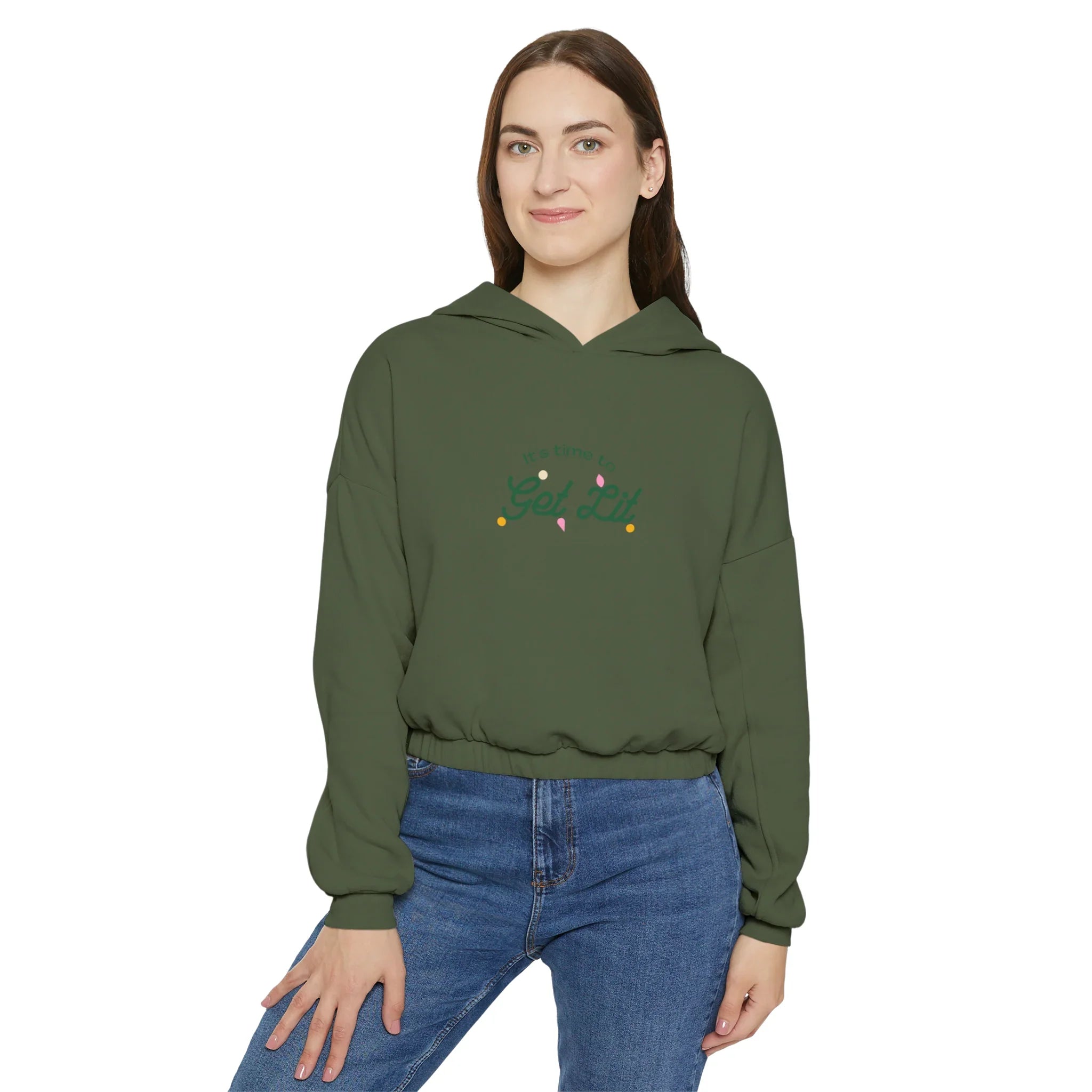 Women's Get Lit Cinched Bottom Hoodie Printify