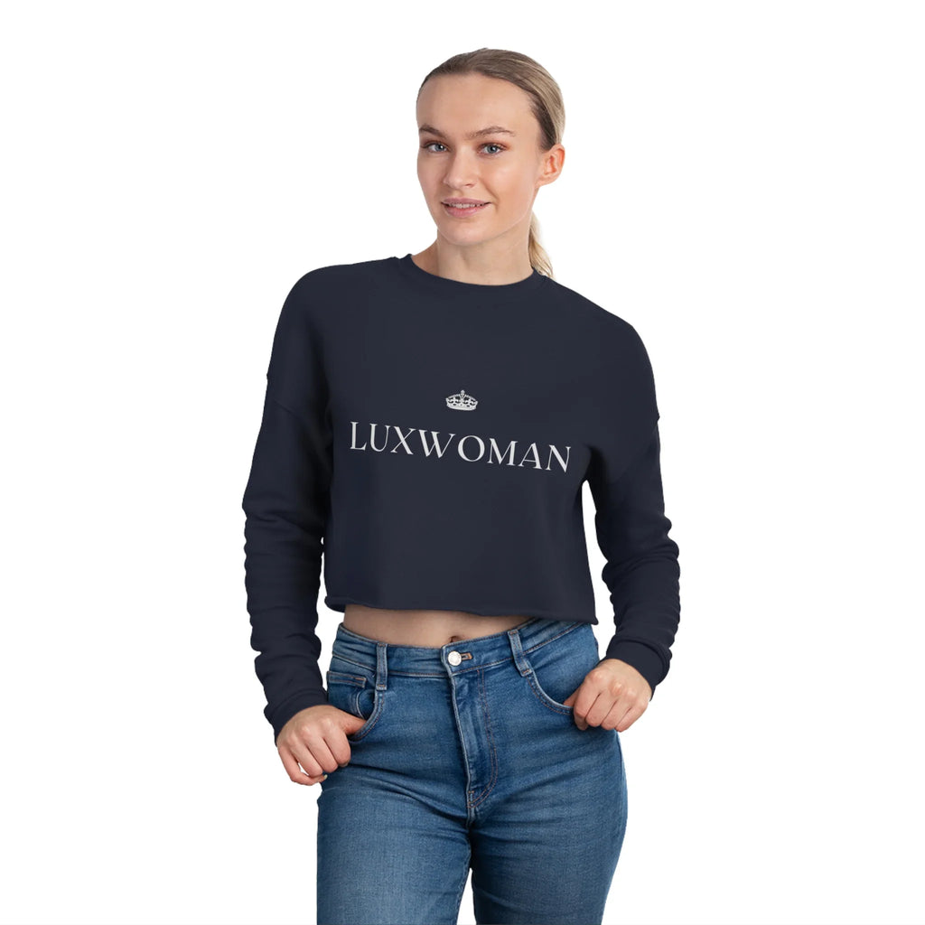LUXWOMAN Breathable Fleece Cropped Sweatshirt Printify