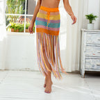 Modern at Hand Crocheting Beach Split Tassel Color A line Skirt Bella Mia