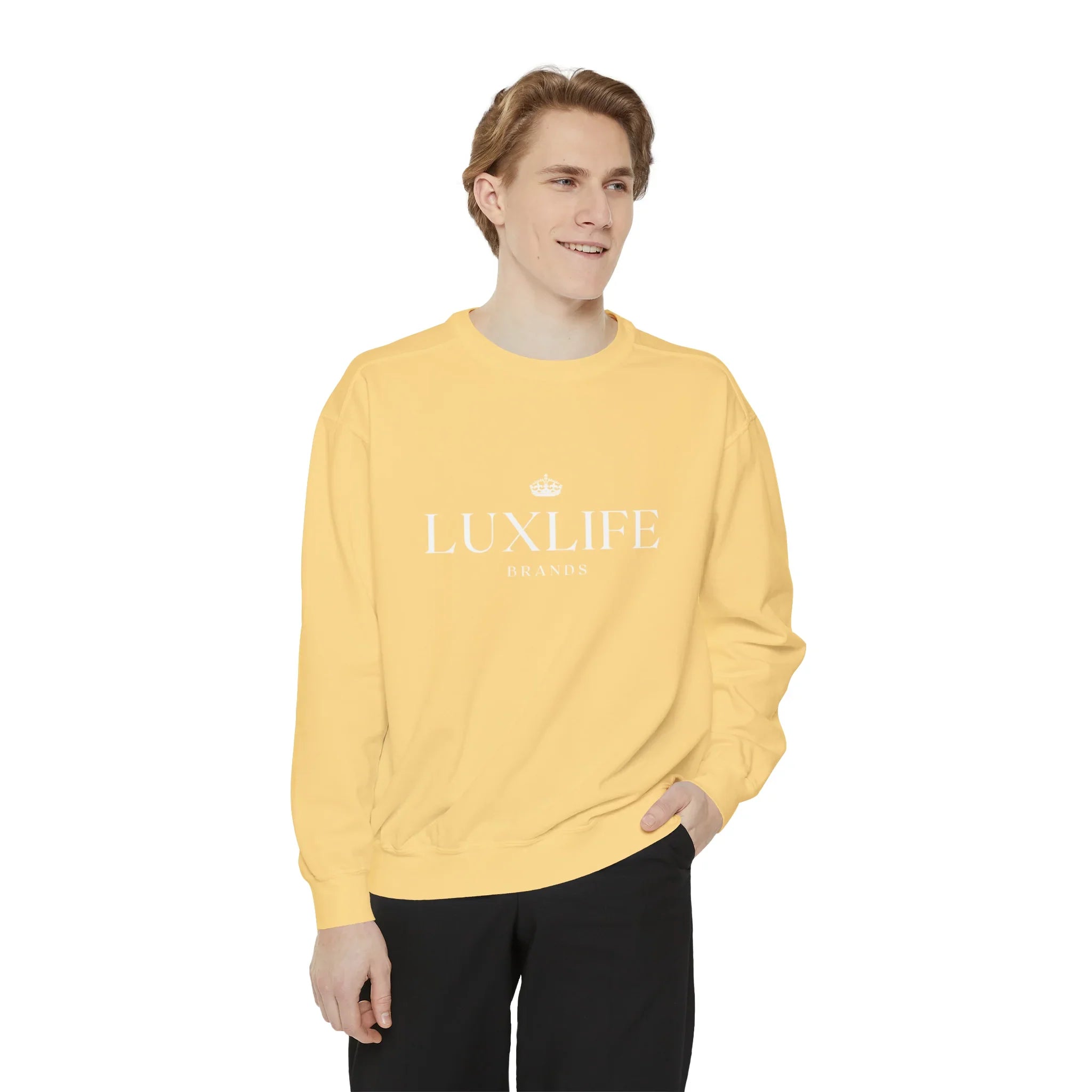 Luxlife Brands Garment-Dyed Sweatshirt Printify