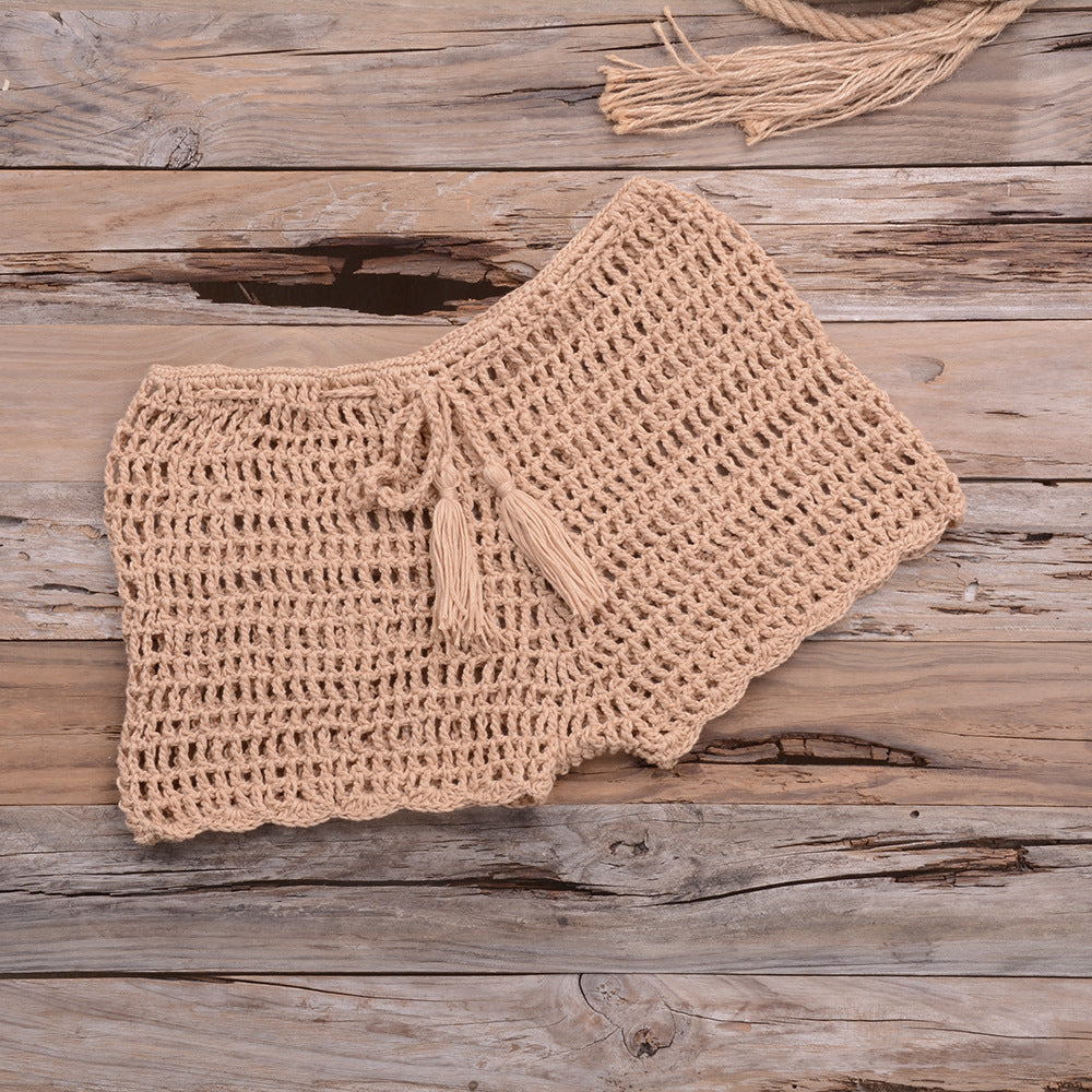 Hand Woven Beach Swimming Trunks Lace Up Cutout Boxers Bella Mia